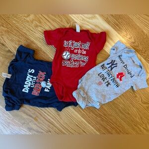 NWOT Red Sox Onesies lot 3-6M